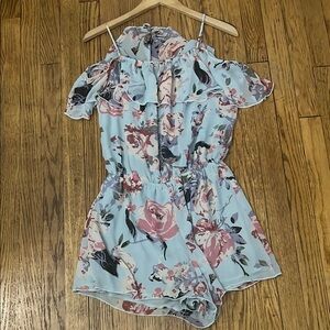 Charlotte Russe Floral Off-Shoulder Romper